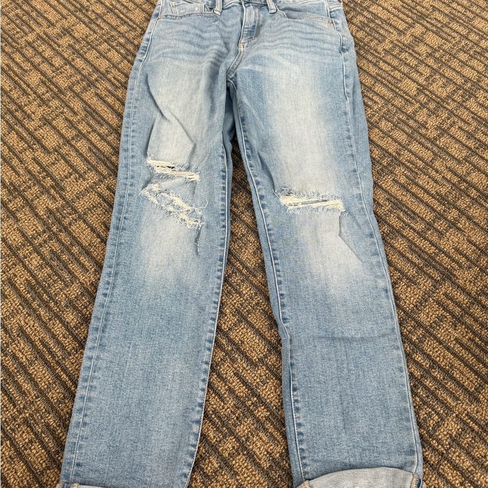Classic Blue Distressed Women Jeans